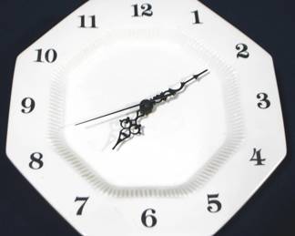 8531 - Ironstone Clock - 11" x 11" You are buying a used as-is item. We do not guarantee all components are present, and if it is not expressly stated, it is untested.
