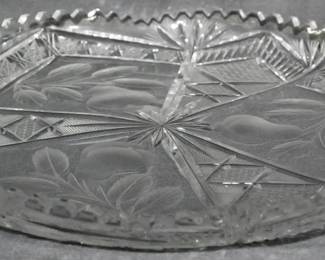 1271 - Cut Glass Crystal Platter 11.5"

