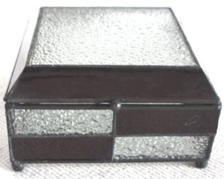 7858 - Glass Jewelry Box - 6x6x3.5

