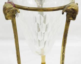 234 - Glass Vase on Stand 9"
