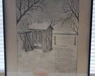 1033 - 1979 Sketch with Poem Signed 20.5x16.5
