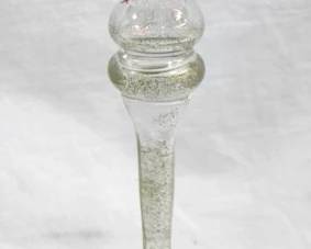 6379 - Ruby w./ Gold Fleck Tall Candle Luster 15.5"
