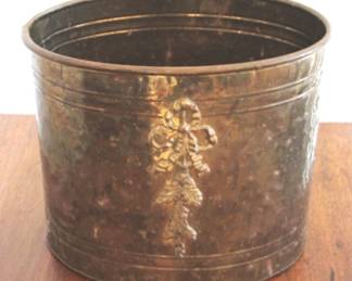 904 - Brass Waste Bucket - 9" x 11" x 8"
