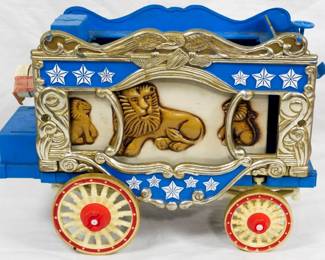 239 - Circus Wagon Whiskey Container
