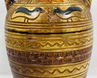 228 - Pottery Vase 9.5", Some Flakes in Glaze
