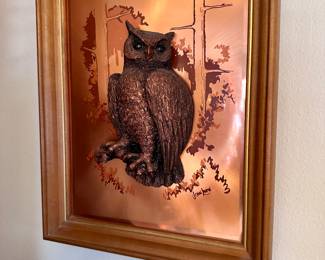 Copper Owl Wall Art