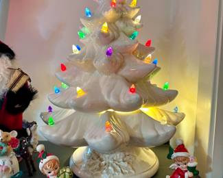 Vintage 19 inch Ceramic Christmas Tree