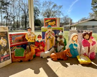 Vintage Blow Mold Christmas Nativity