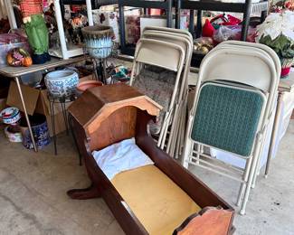 Vintage Wood Bassinet