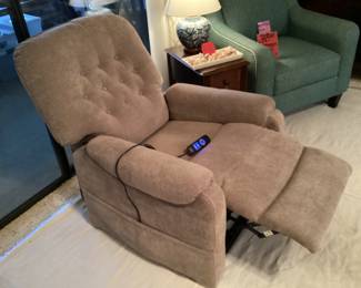 Reclining lift chair with heat and massage
