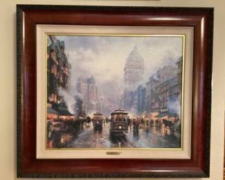 Thomas Kincaid framed print San Francisco market street