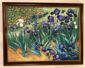 Large sofa floral oil painting