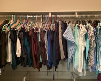 Ladies blouses and pants in beautiful condition, mostly size Large 