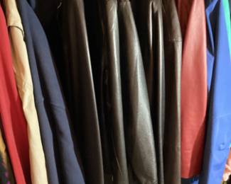 Leather coats in beautiful condition mostly size Large 