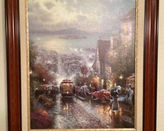 Thomas Kincaid framed print Hyde Street and the bay
