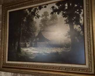 Beautiful scene of  a  Barn in the fall $30.00 