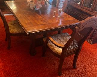 Dining room table with four chairs $100.   **SOLD**  