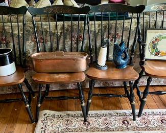 Signed Hitchcock chairs