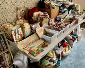 Fabric, crafting, needlepoint and crafting supplies