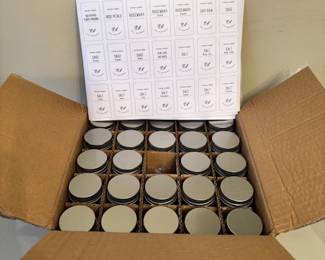 Glass Spice Jars w/ Lids (New In Box)
