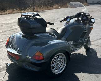 2004 BMW K1200 LT Hannigan Trike Motorcycle, VIN WB10555A54ZD80633, Mileage Showing On Odometer 43,016 Miles