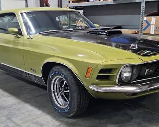 1970 Ford Mustang Mach I Cobra Jet Muscle Car, VIN 0F05R143962, Miles Showing On Odometer 64113