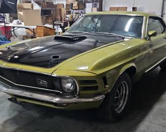 1970 Ford Mustang Mach I Cobra Jet Muscle Car, VIN 0F05R143962, Miles Showing On Odometer 64113
