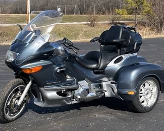 2004 BMW K1200 LT Hannigan Trike Motorcycle, VIN WB10555A54ZD80633, Mileage Showing On Odometer 43,016 Miles