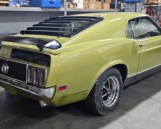 1970 Ford Mustang Mach I Cobra Jet Muscle Car, VIN 0F05R143962, Miles Showing On Odometer 64113