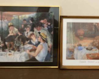 Framed Art X2 Including Monet