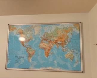 48 x 30" Magnetic World Map