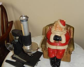 Gilbert Microscope And Vintage Santa