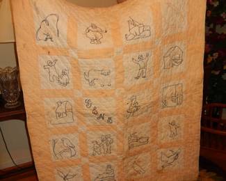 Antique Redwork Quilt