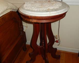 Antique Victorian Marble Top Table