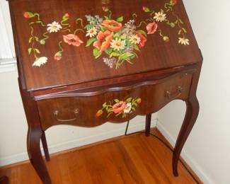 Vintage French Desk Stensiled