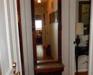 Antique Pier Mirror And Marble Base