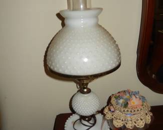 Vintage Milk Glass Lamp