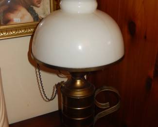 Vintage Brass Hurricane Lamp