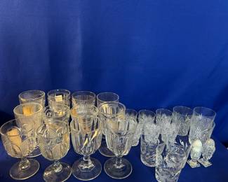 1800s goblets and crystal