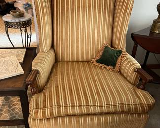 Upholstered wingback chair