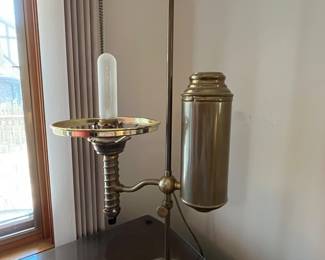 Antique brass student lamp