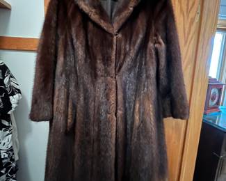 Marshall Fields full length mink coat