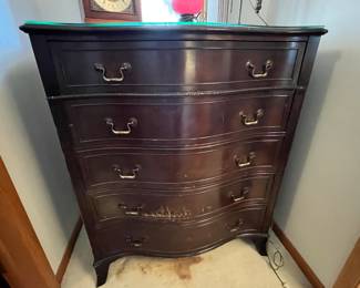and matching tall chest of drawers (sold as is)