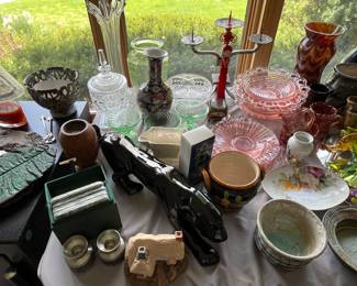 Decor, pottery, depression glass and more......