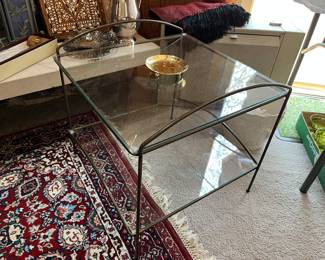 Glass/metal side table