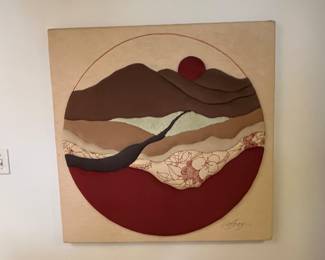 MCM textile wall art