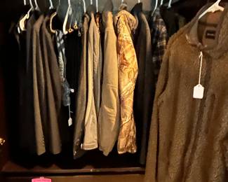 Young men’s clothing, size, small, and medium