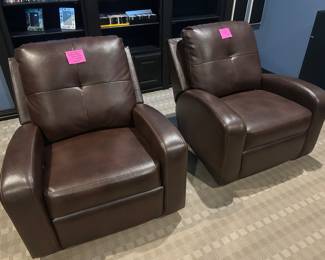 4 matching swivel recliners like new!