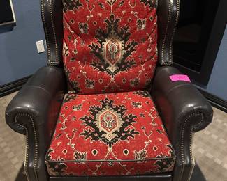 Fabric and leather recliner!