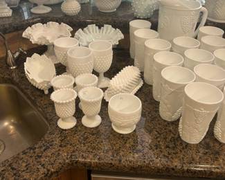 Tons of Milk glass!
